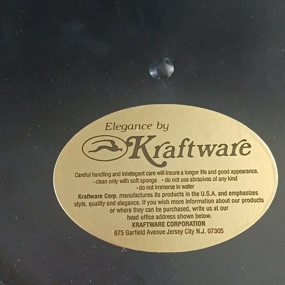 Kraftware Ice Bucket with Lid 3 Quart Vinyl Leather USA Entertaining Bar New Box